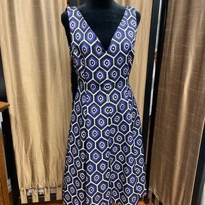 PRADA 2012 PURPLE/BLACK GEOMETRIC SUNDRESS